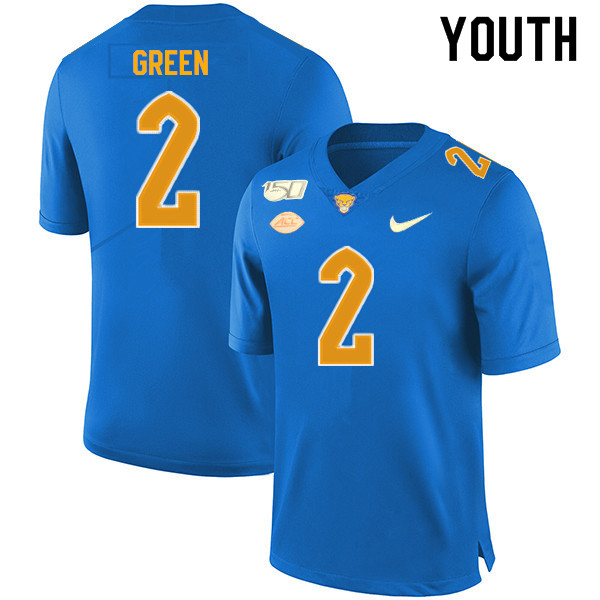 2019 Youth #2 David Green Pitt Panthers College Football Jerseys Sale-Royal
